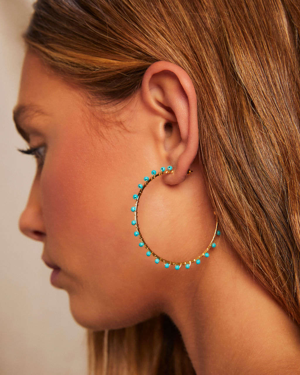 Isla Beaded Hoops
