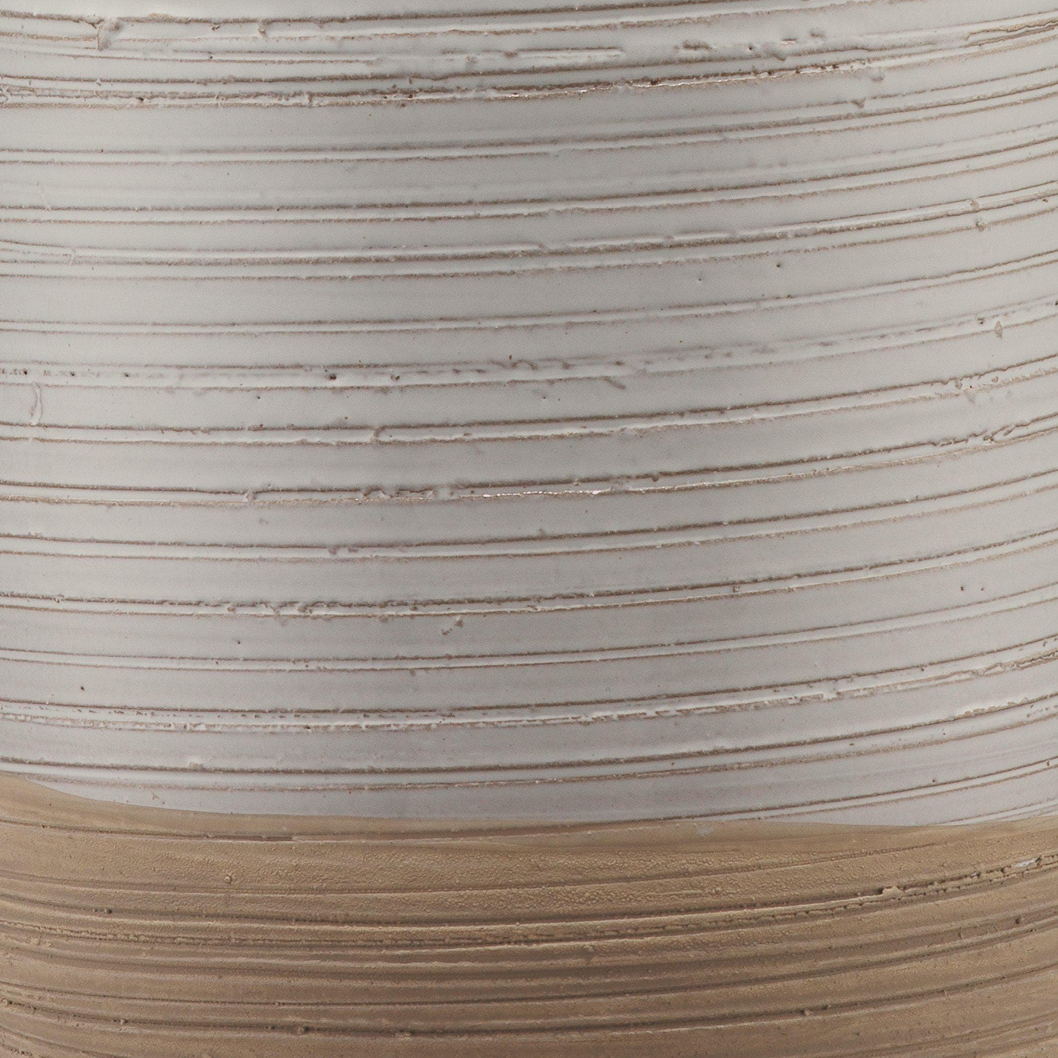Ashwell Table Lamp in White/Natural Ceramic