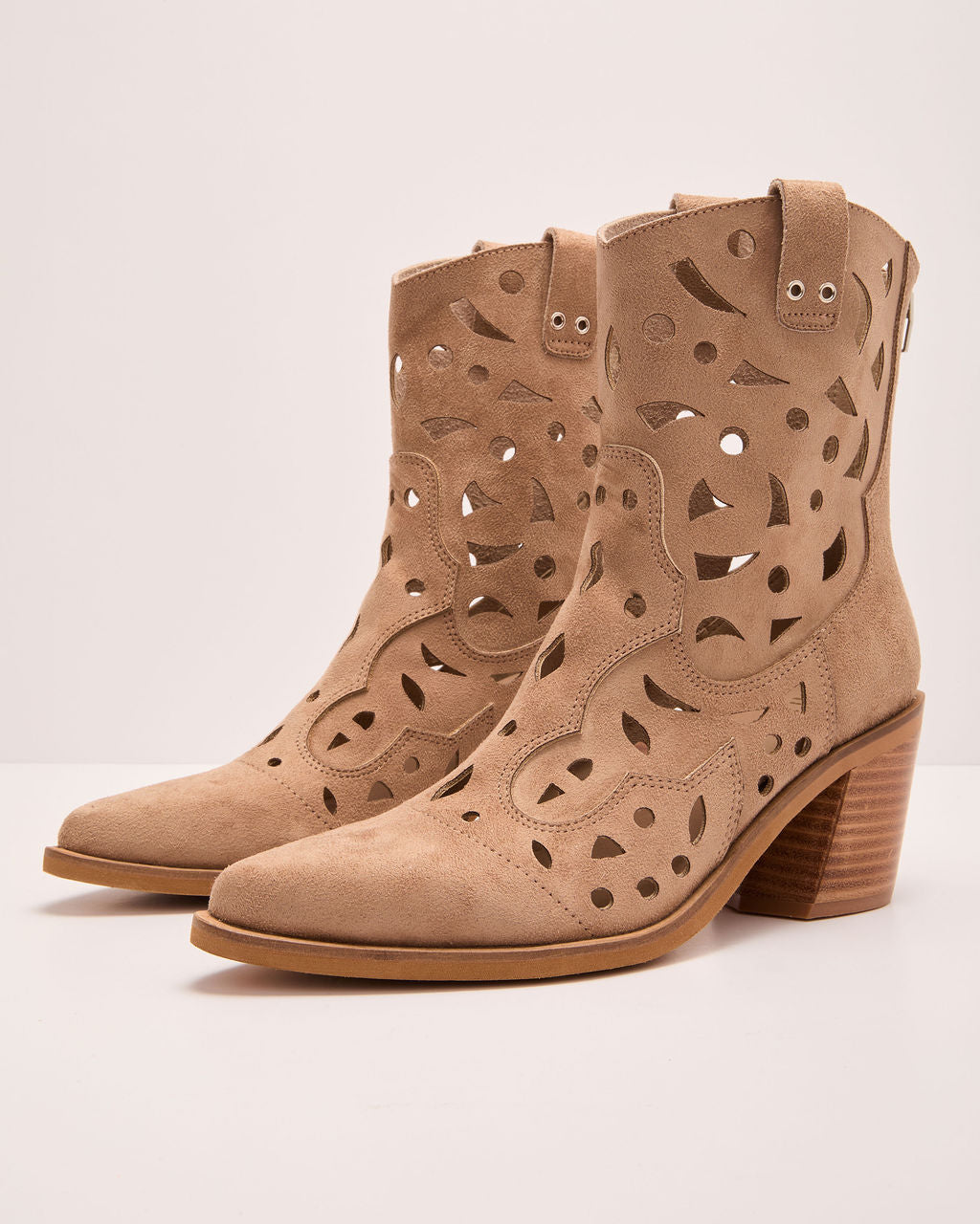 Dusty Ember Laser Cut Western Booties