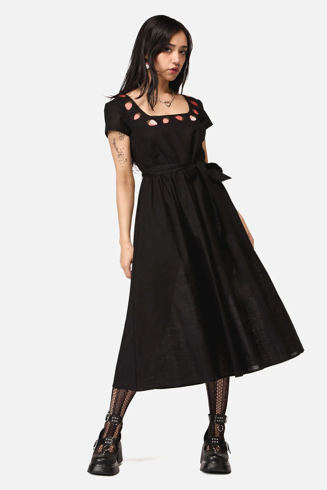 Strawberry Embroidered Dress