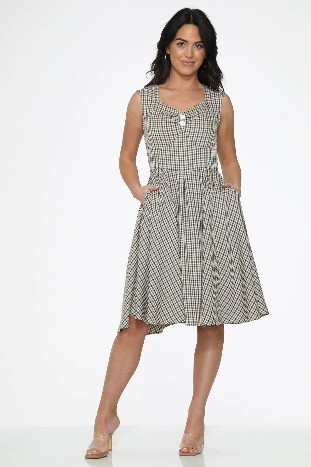 Gingham Swing Dress