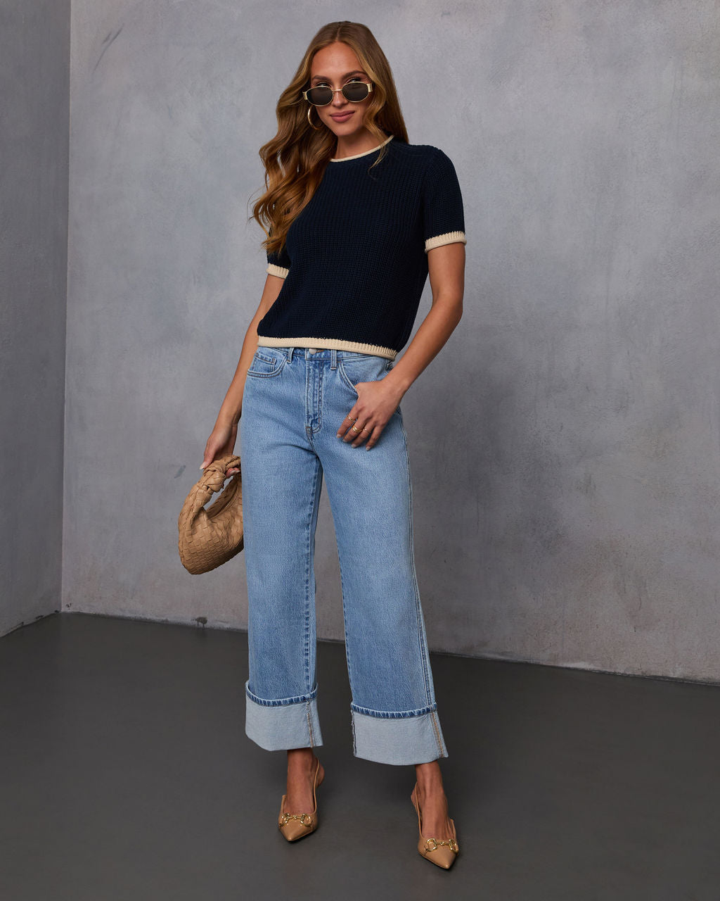 Clocking In Short Sleeve Sweater