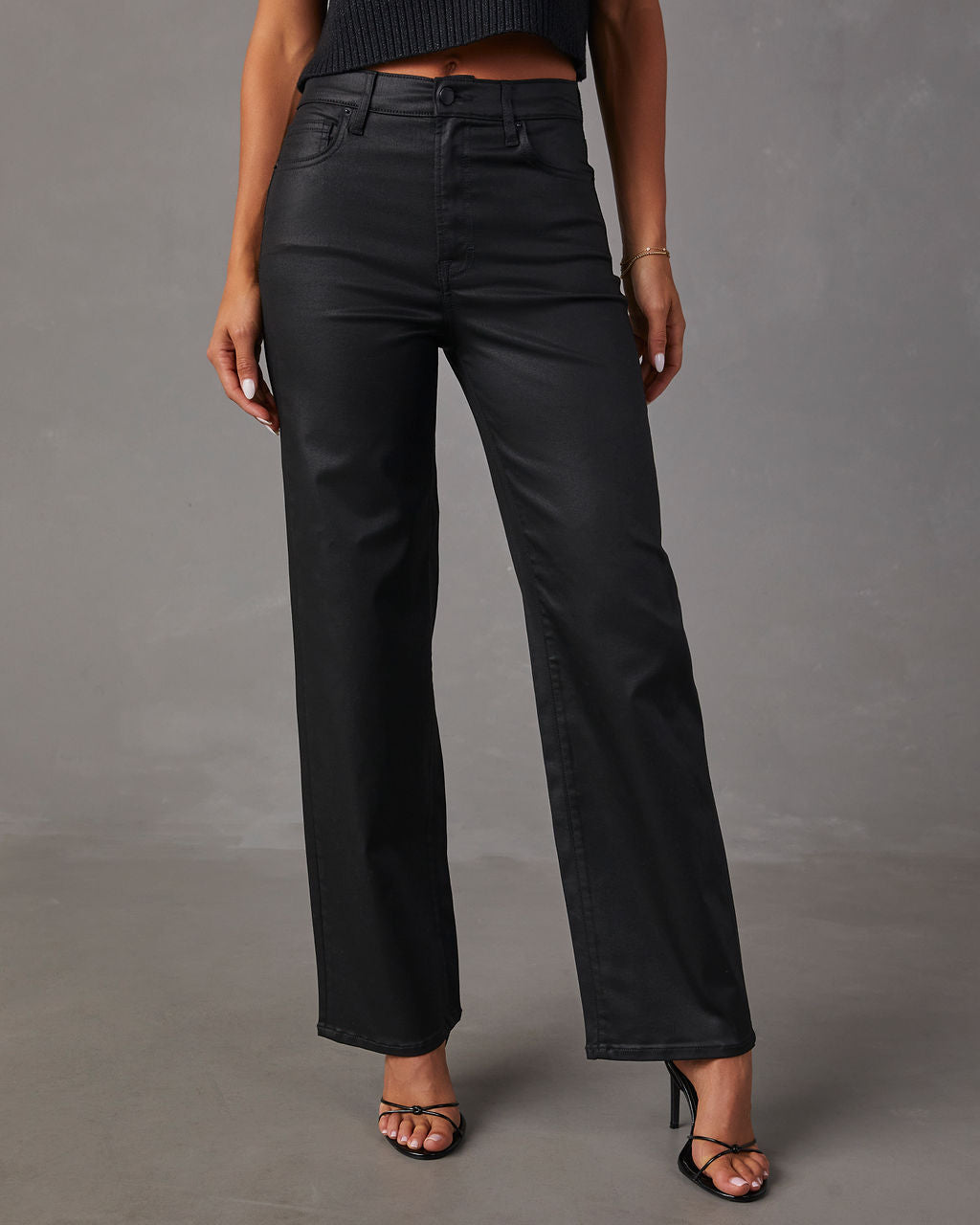 VICI Icon Coated High Rise Straight Jeans