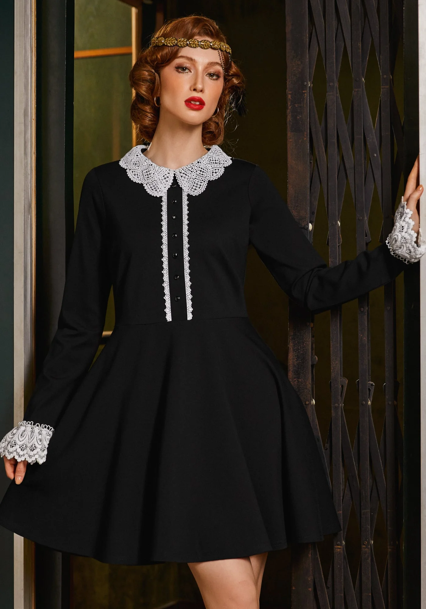 Midnight Manor Fit & Flare Dress