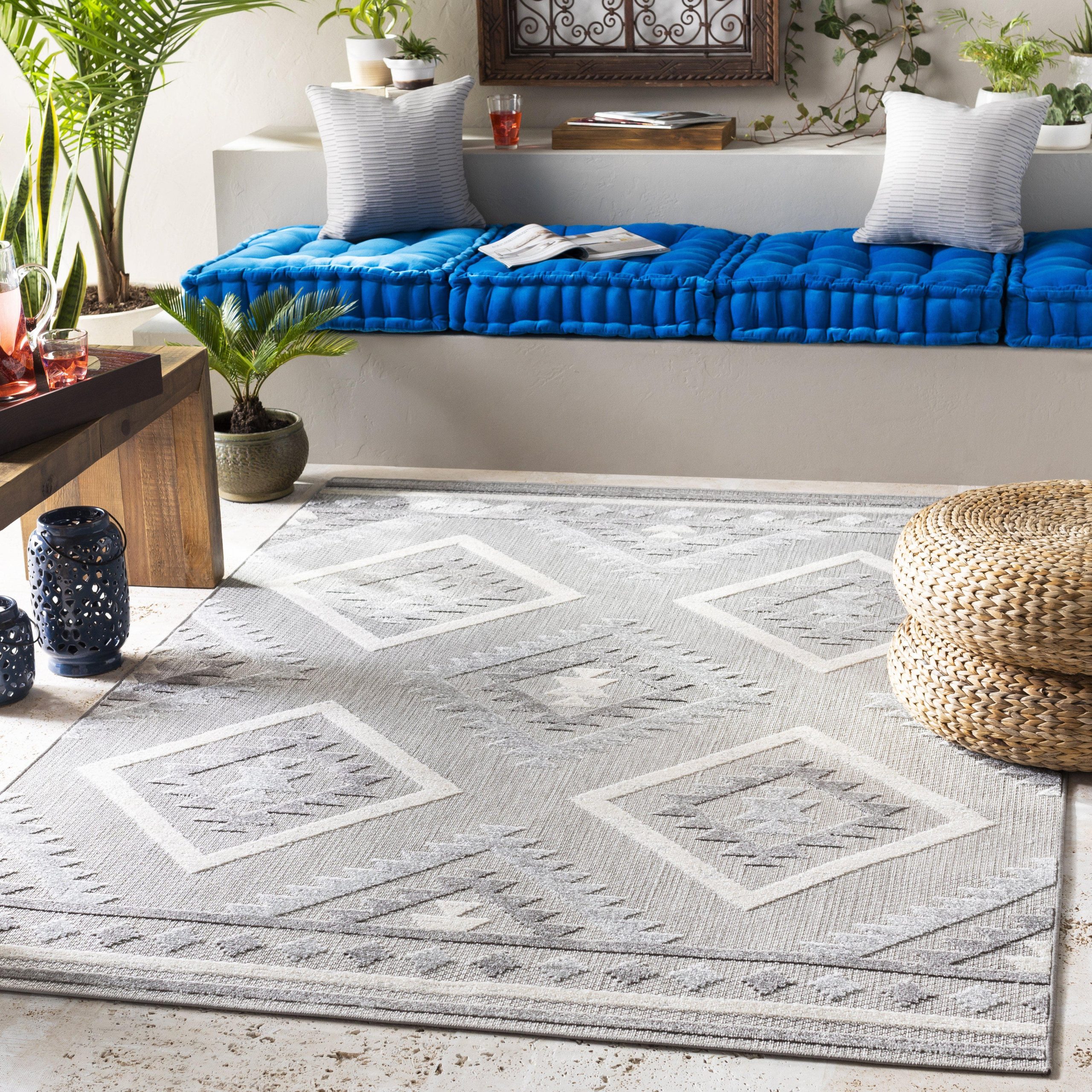 Big Sur Gray And Cream Indoor & Ourdoor Rug