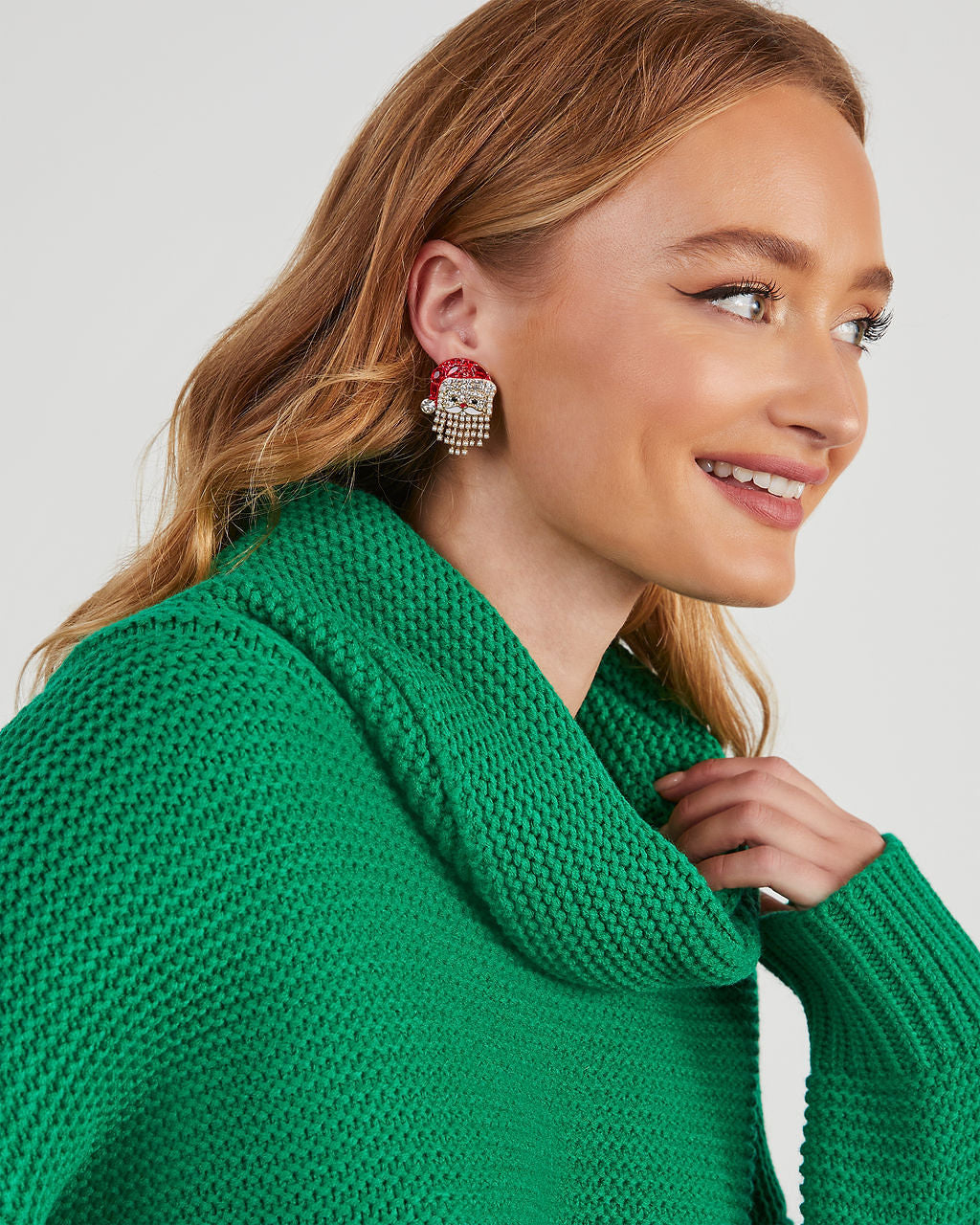 Santa Claus Rhinestone Earrings