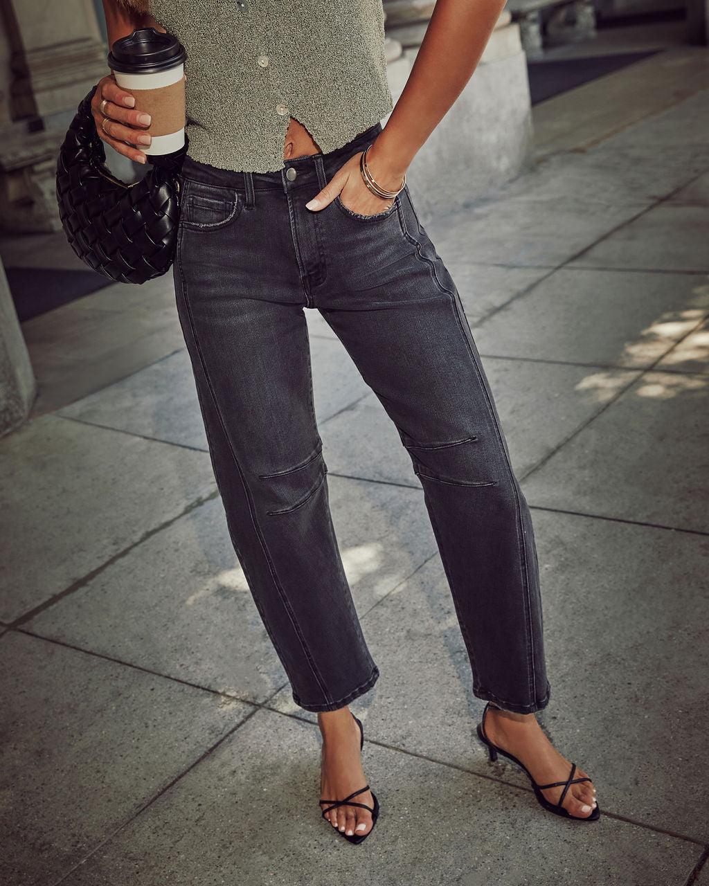 Wild Honey Stretch High Rise Barrel Jeans