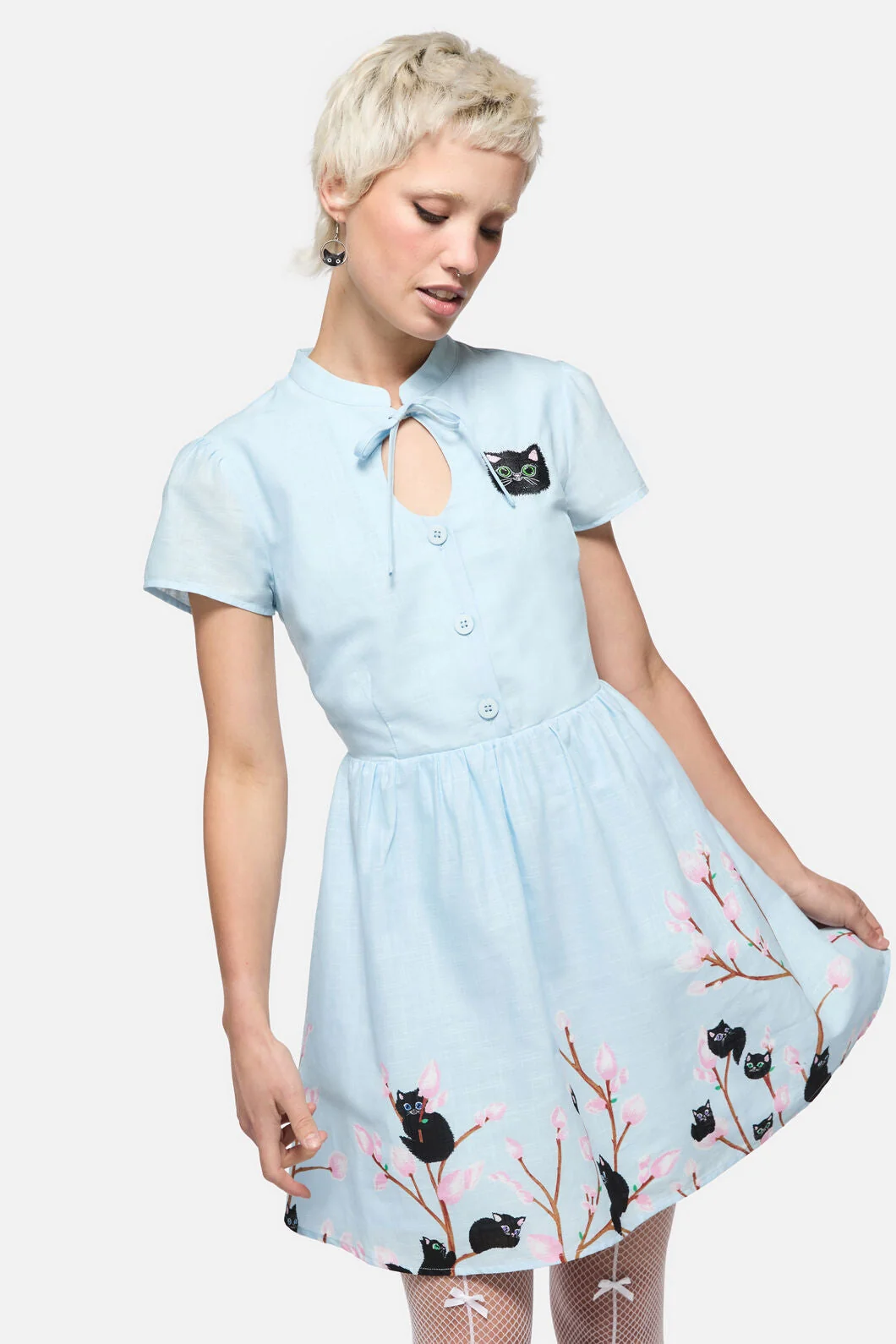 Pussy Willow Border Dress