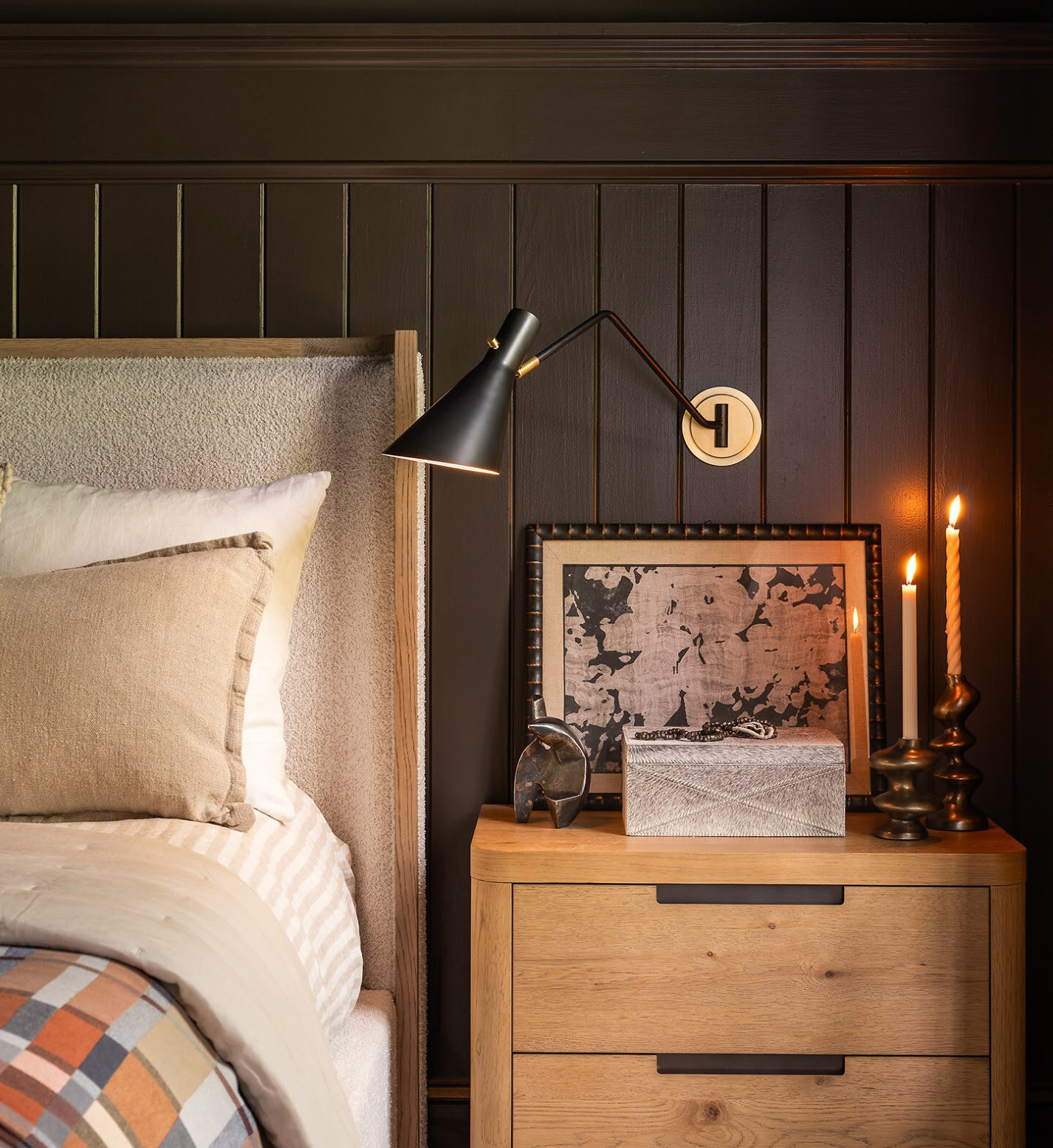 Spyder White & Brass Single Arm Sconce