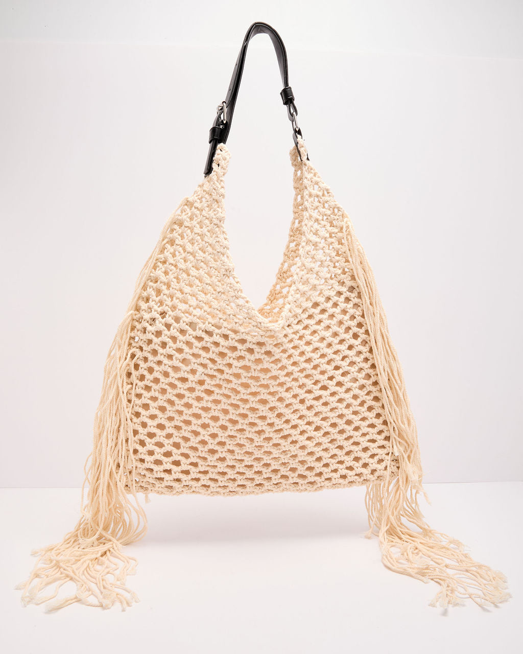 Dreamy Cove Crochet Fringe Tote Bag