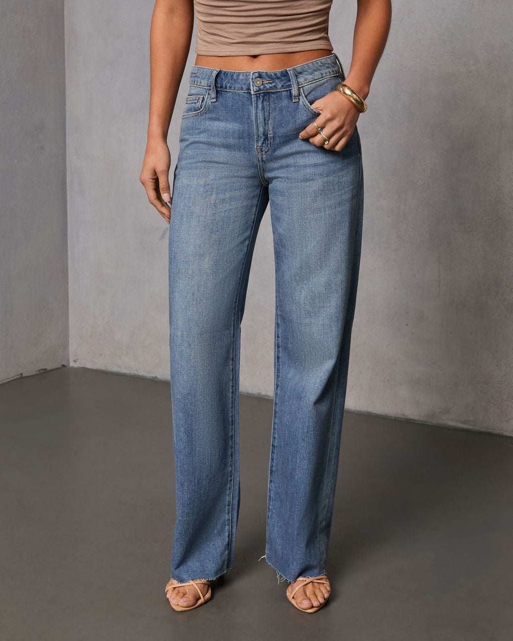 Tamrin Rigid Low Rise Relaxed Leg Jeans