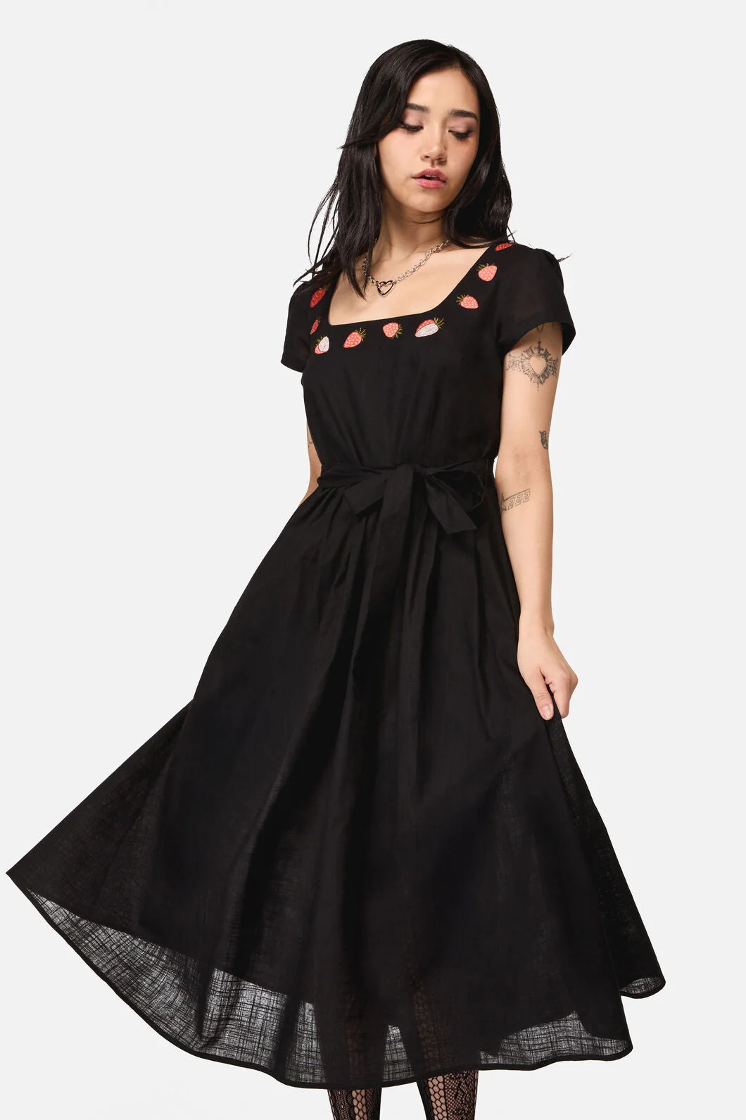 Strawberry Embroidered Dress