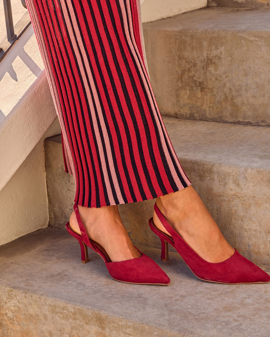 Kessie Suede Slingback Heels