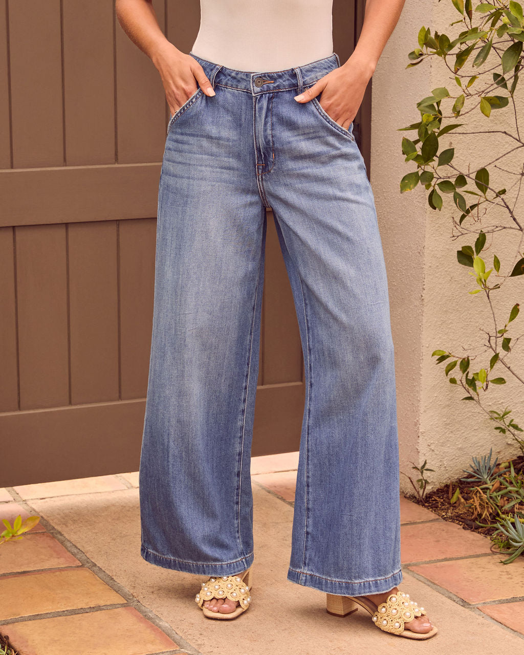 Rumer Stretch Wide Leg Jeans
