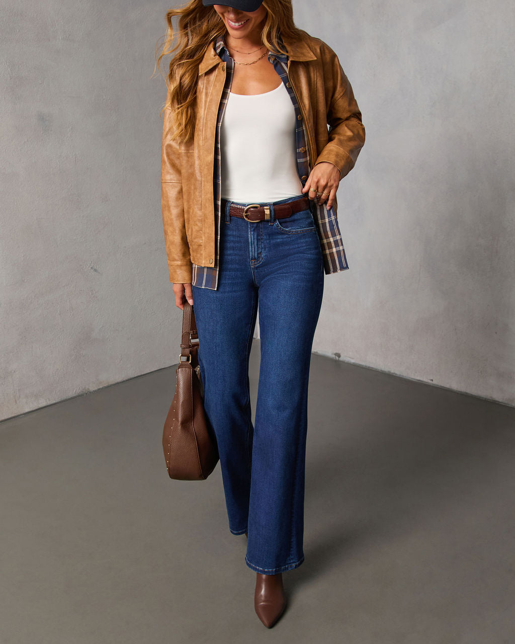 Camelle Super Stretch High Rise Straight Leg Jeans