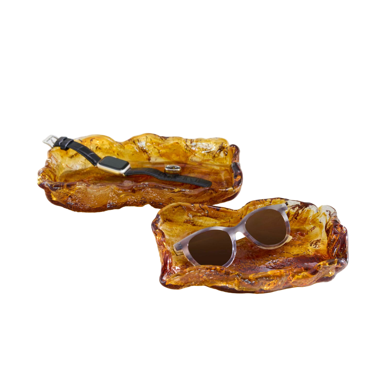 Molten Amber Decorative Bowl