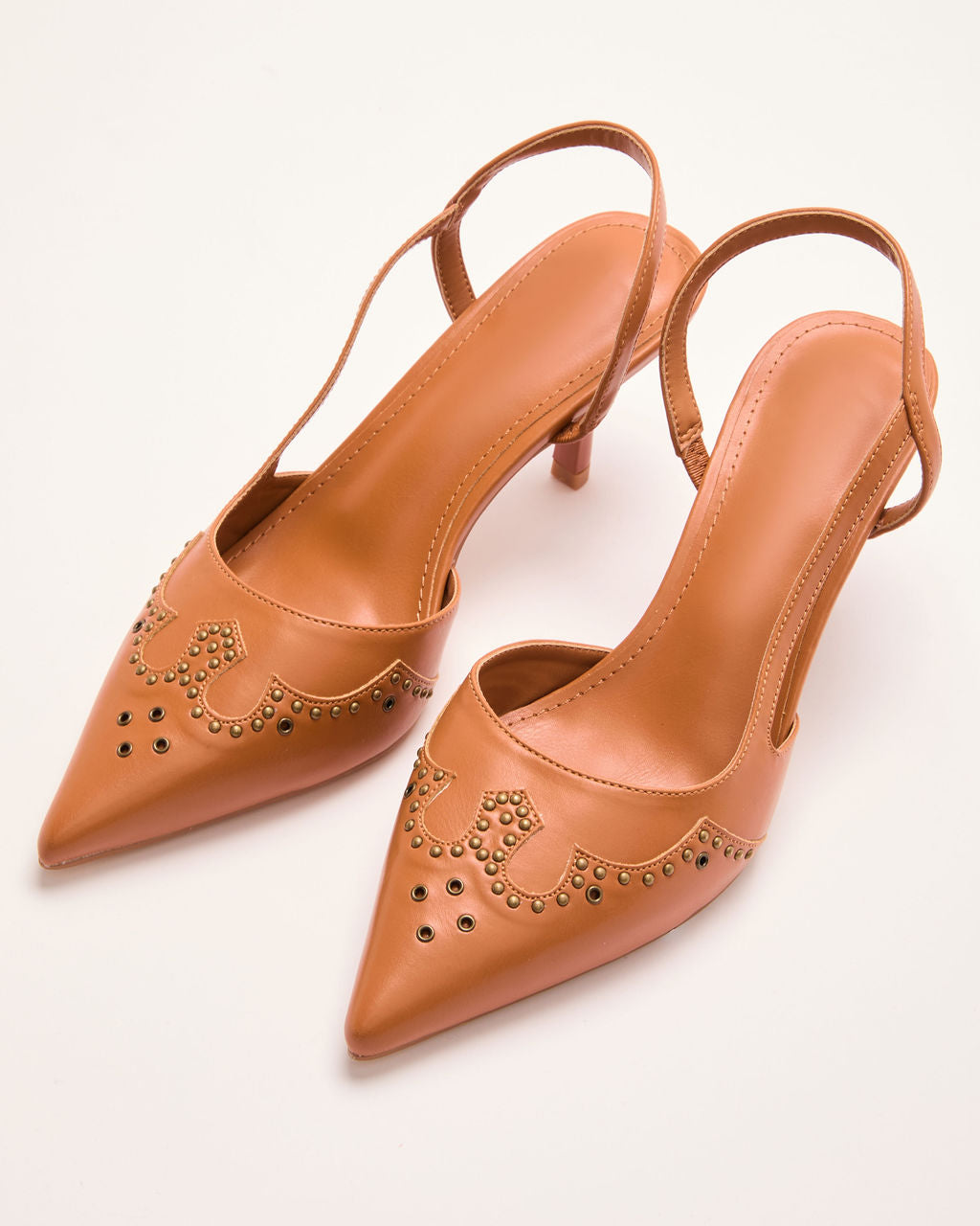 Boho On The Range Studded Western Slingback Heels