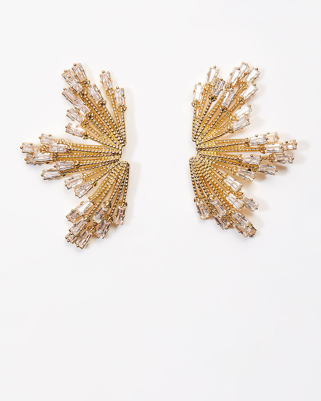 Holiday Season Half Snowflake Stud Earrings