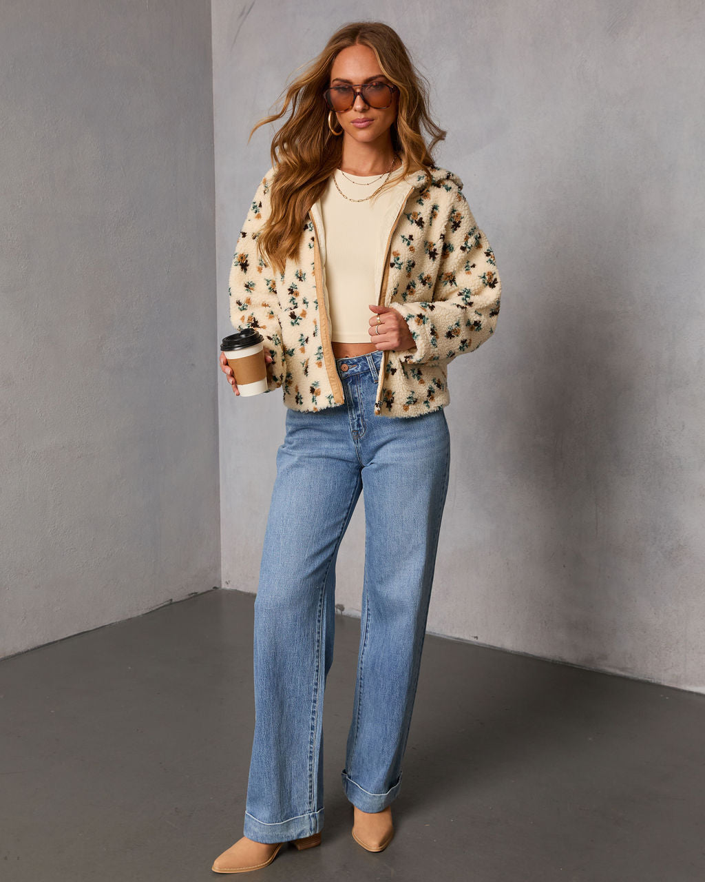 Marayla Sherpa Print Standard Jacket
