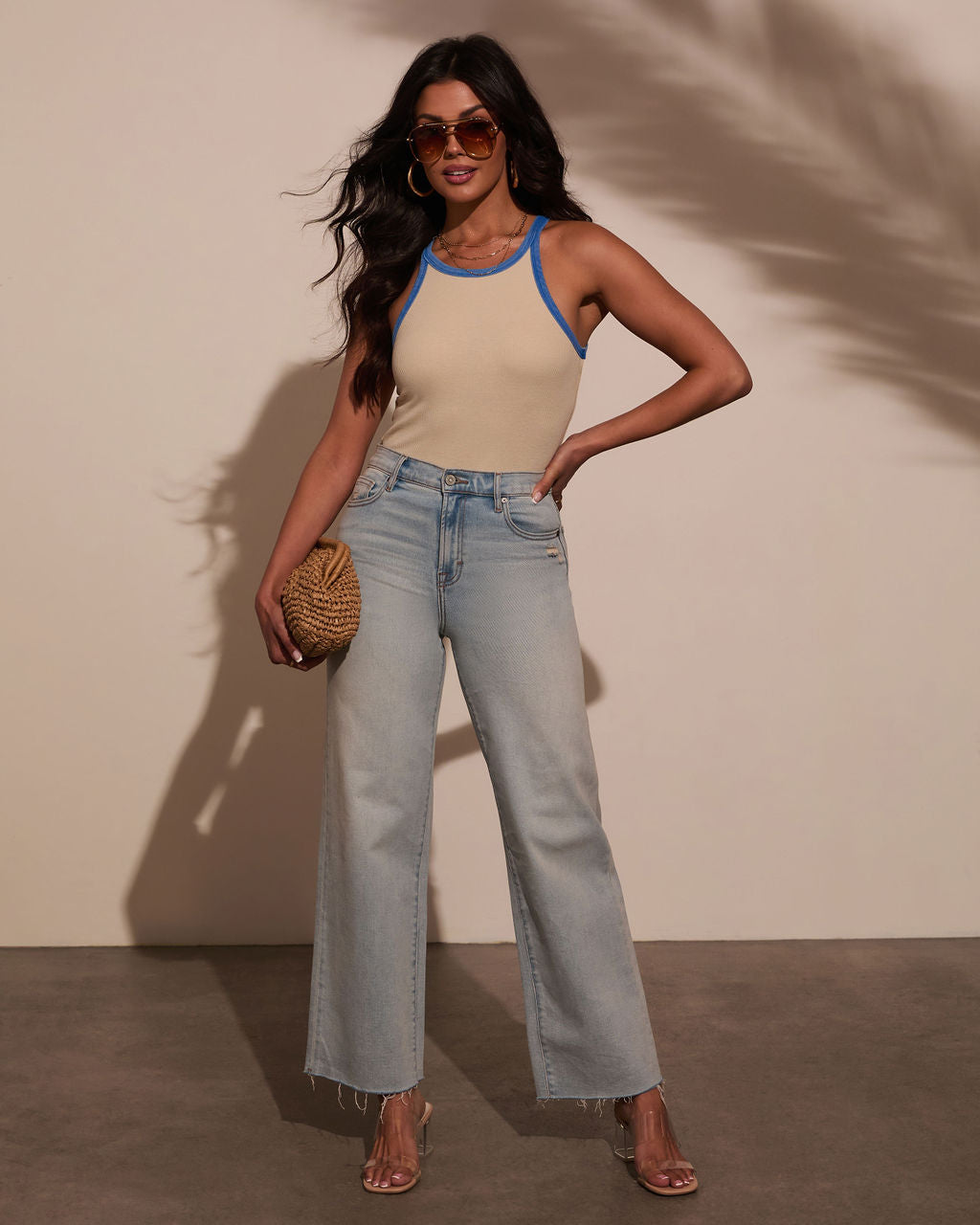 Lelah Ribbed Contrast Top