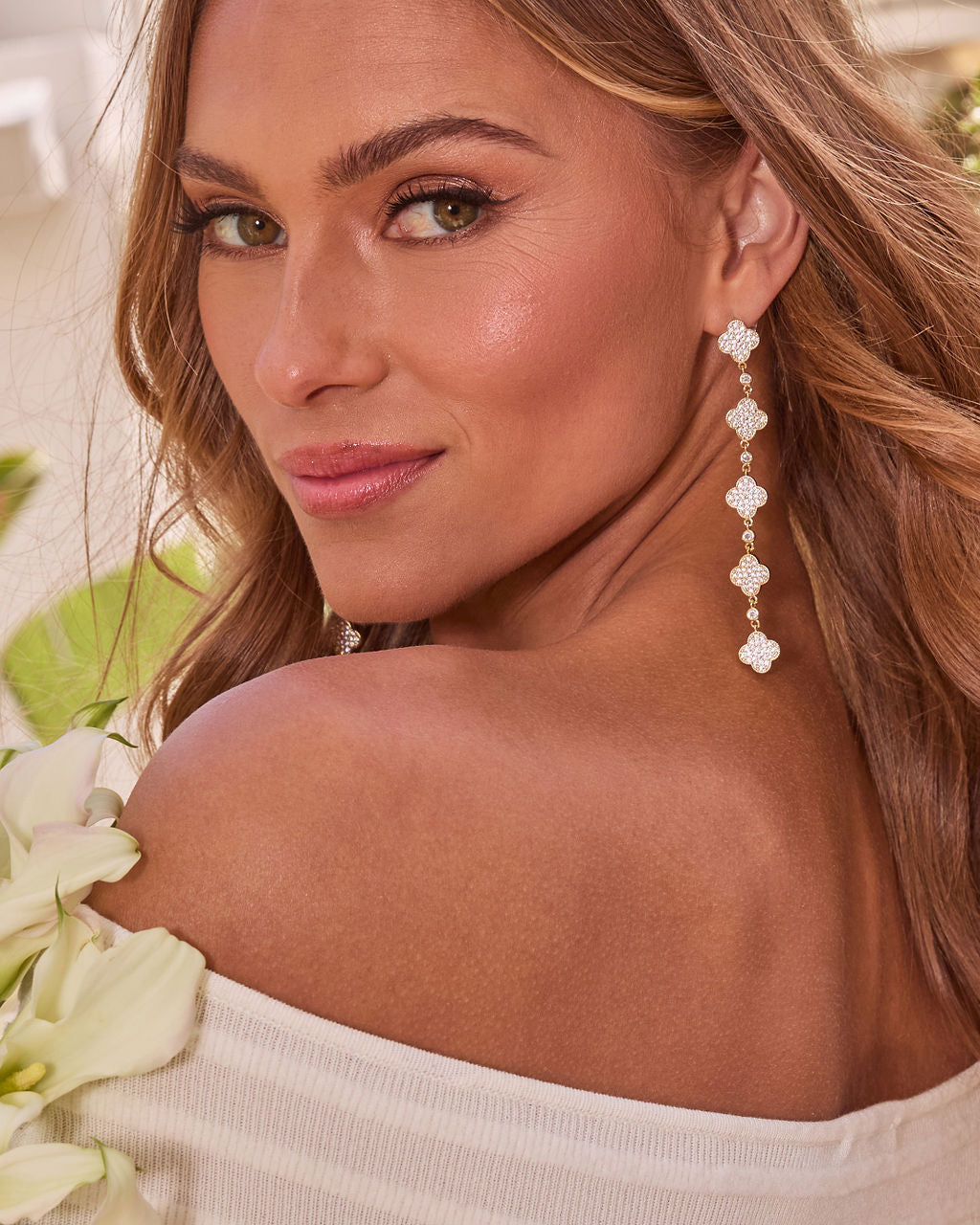 Silvia Embellished Drop Earrings