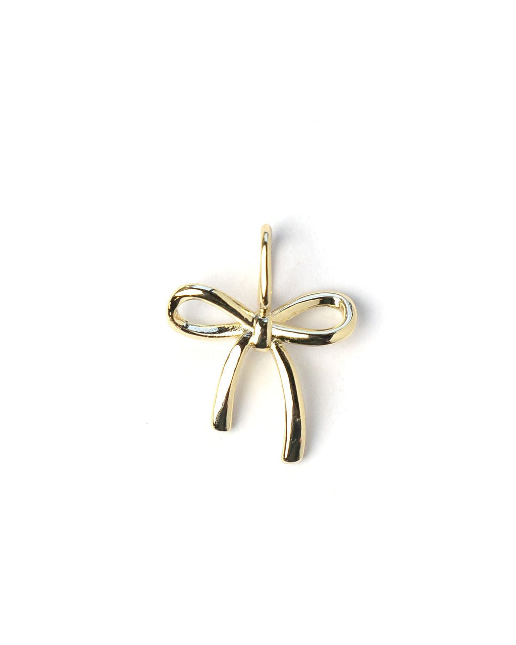 Elegant Bow 14k Plated Charm