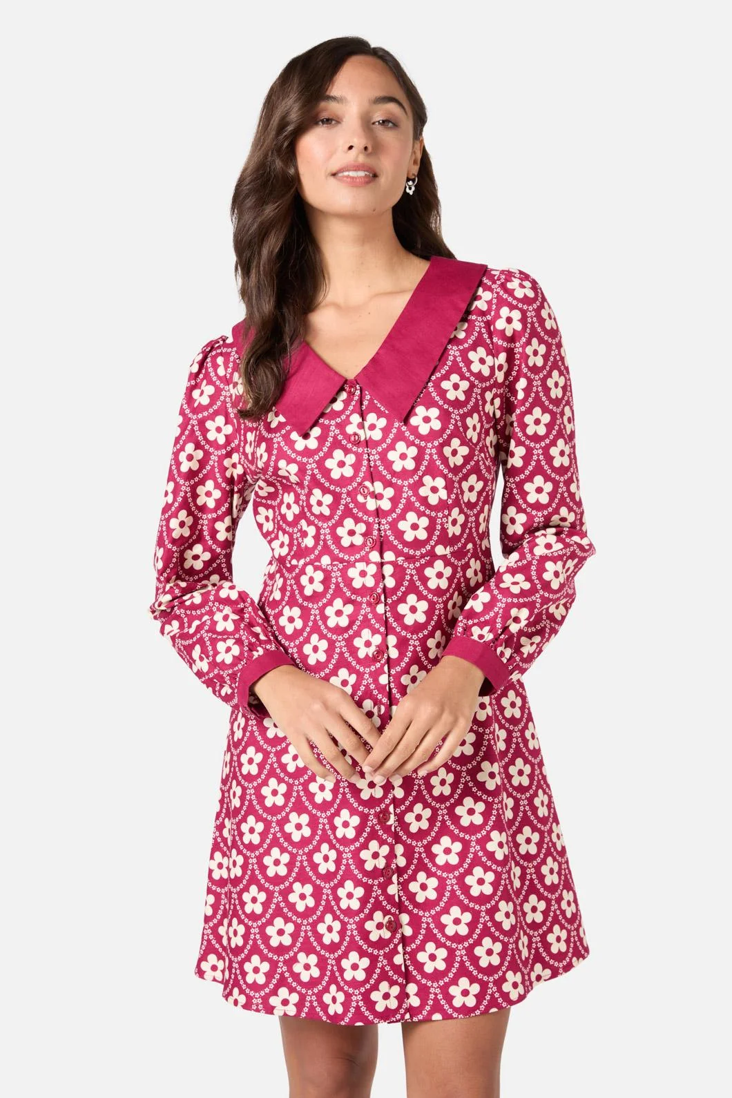 Megan Cute Collar Mini Dress