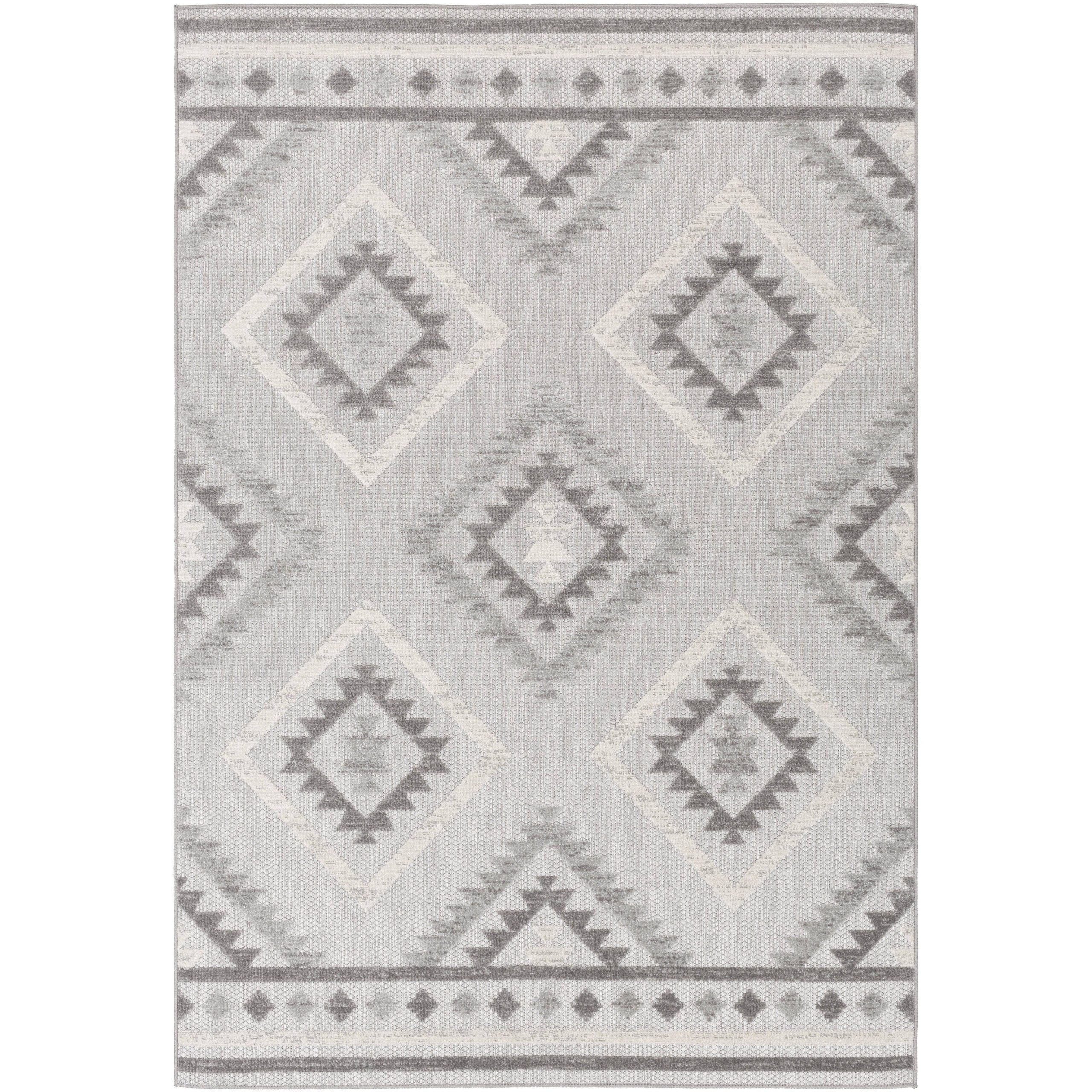 Big Sur Gray And Cream Indoor & Ourdoor Rug