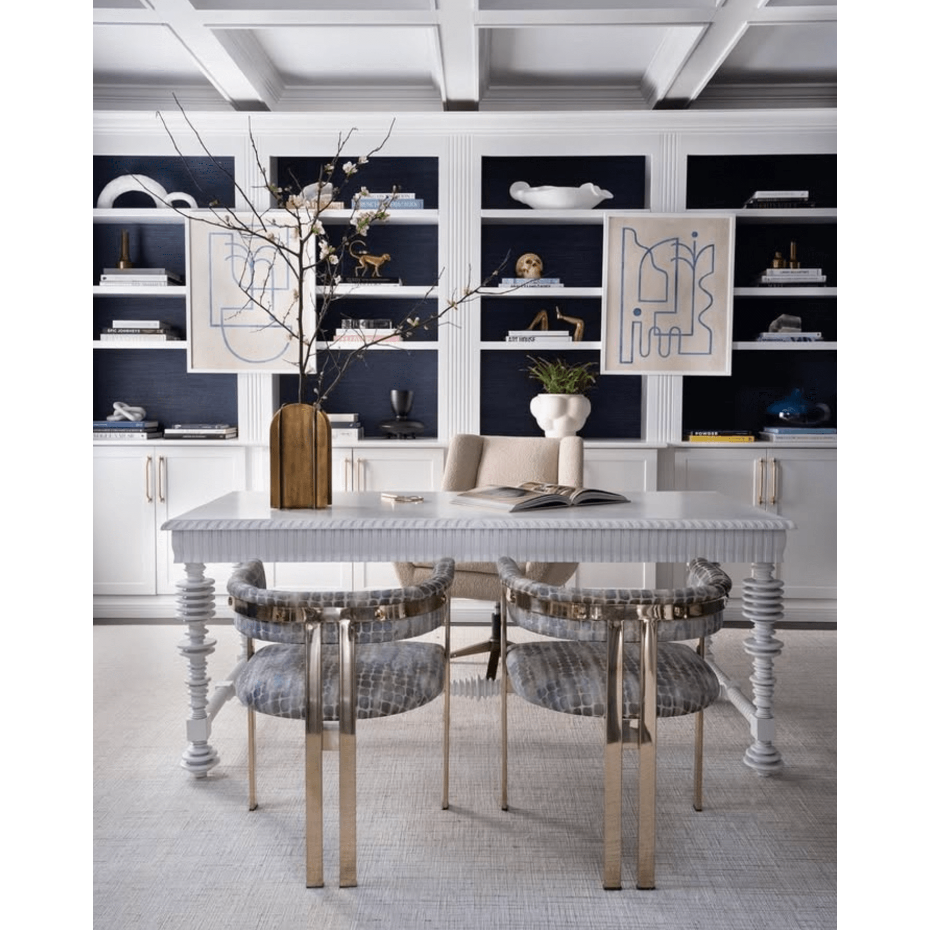 Portuguese White Office Desk