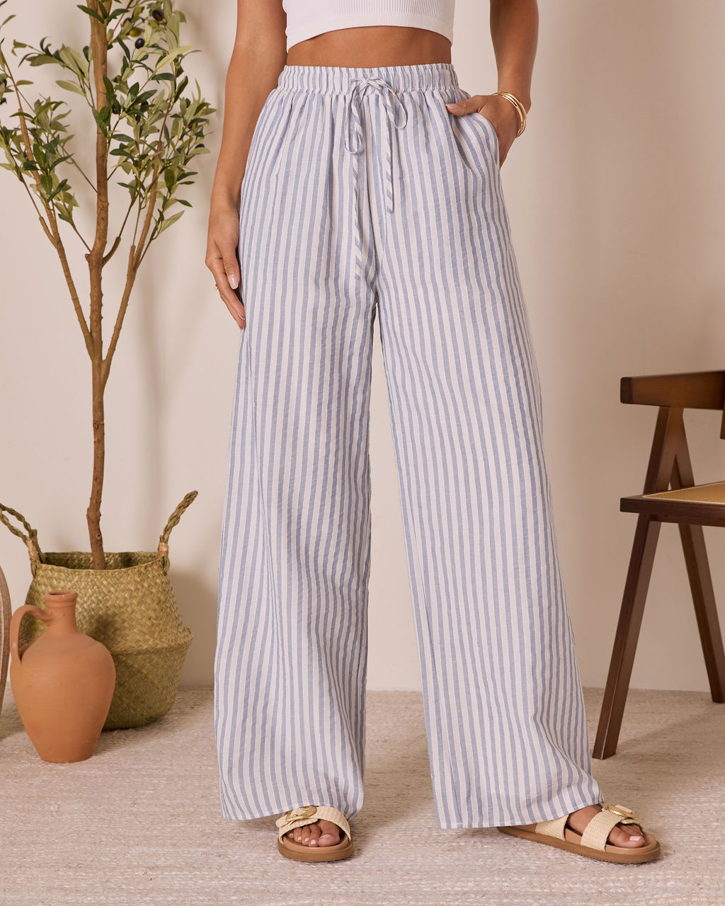 Korra Striped Wide Leg Pants