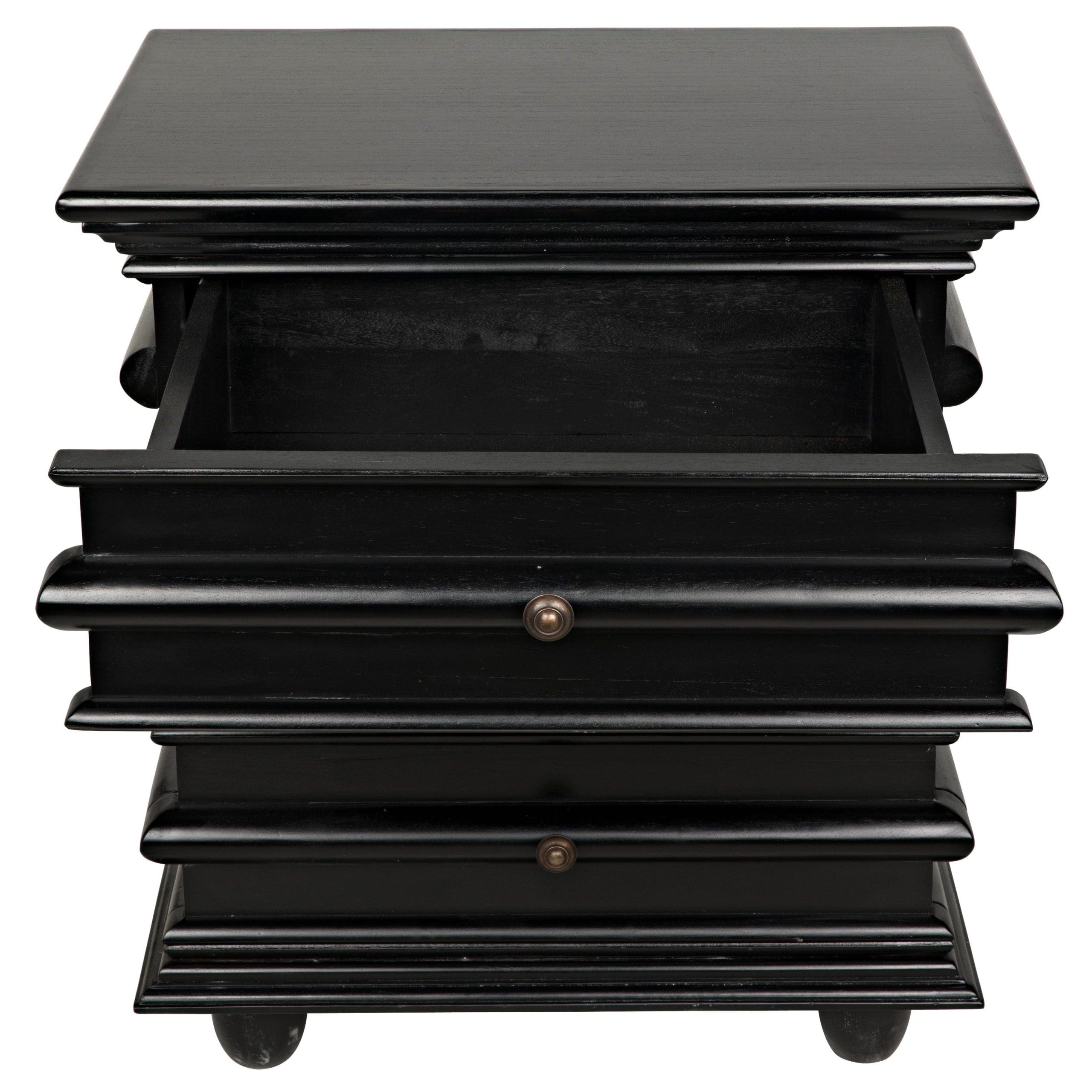 Ascona Side Table, Hand Rubbed Black