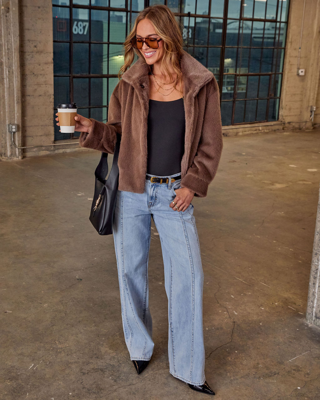 Claira Rigid High Rise Wide Leg Pintuck Jeans