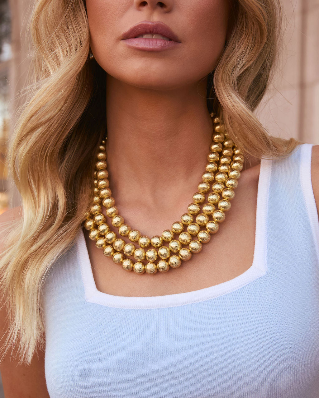Posh Pulse Layered Chunky Necklace