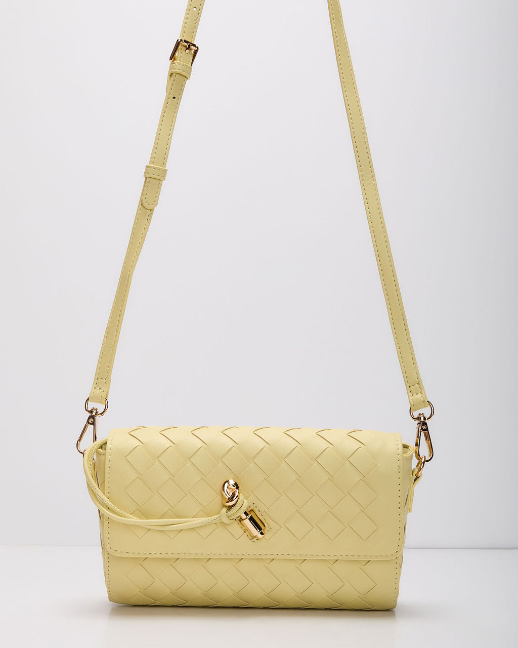 Nalani Woven Leather Crossbody Bag