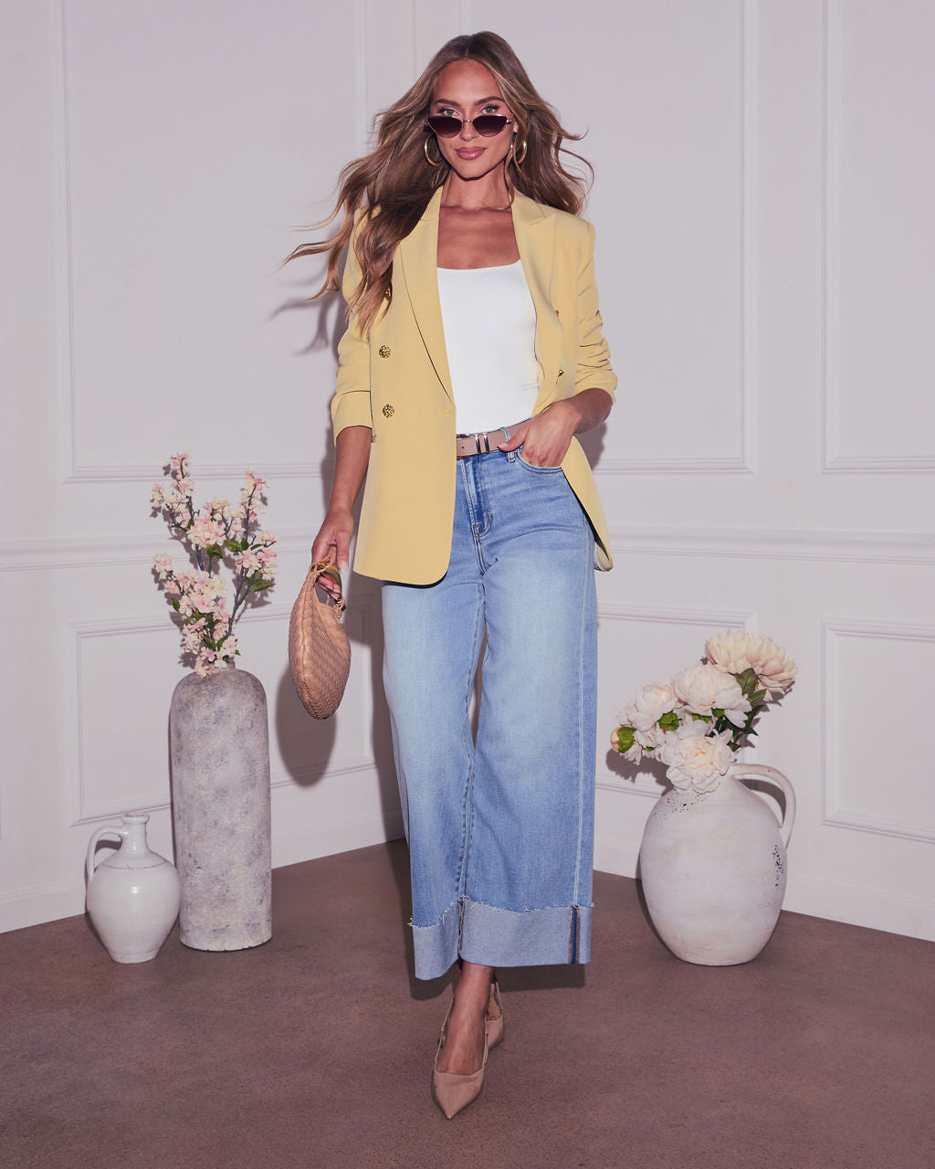 Sunshine Days Double Breasted Blazer