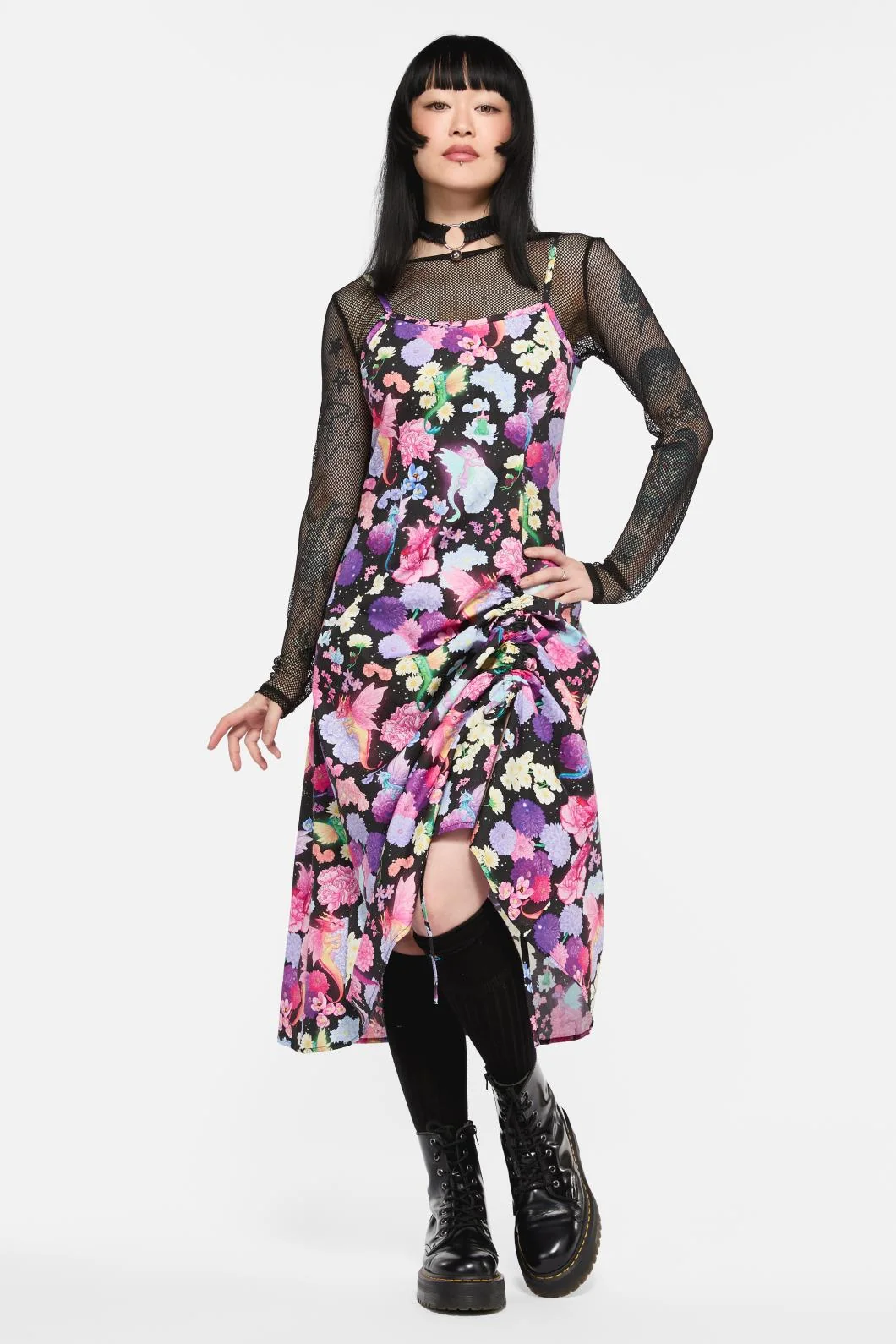 Dragons Grove Drawstring Slip Dress