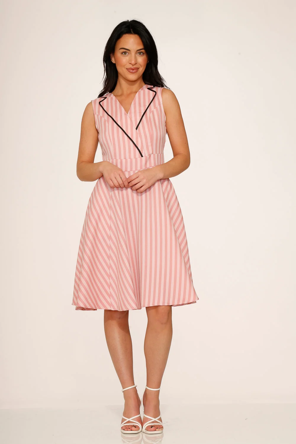Pink Stripe Swing Dress