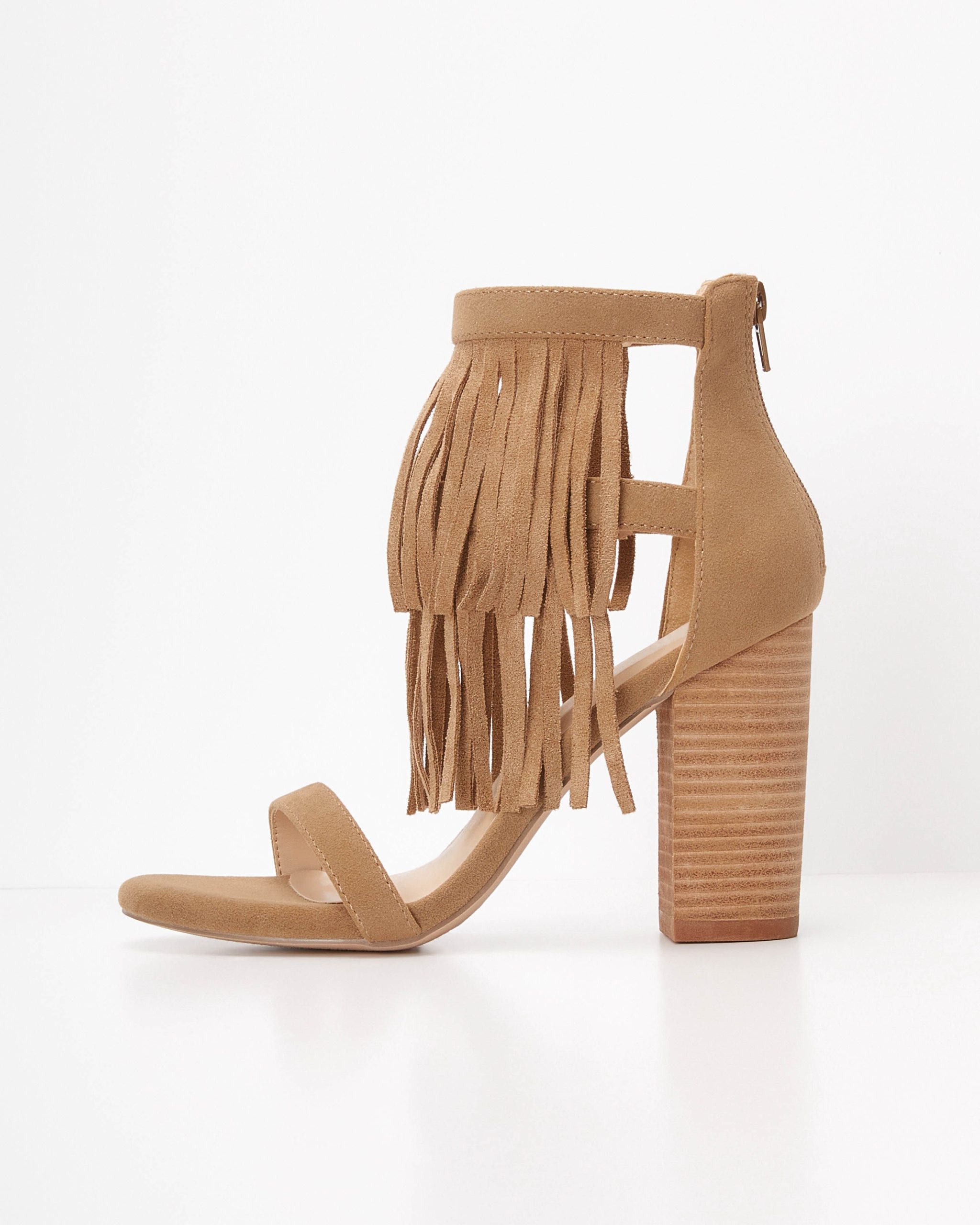 Camila Layered Fringe Heel