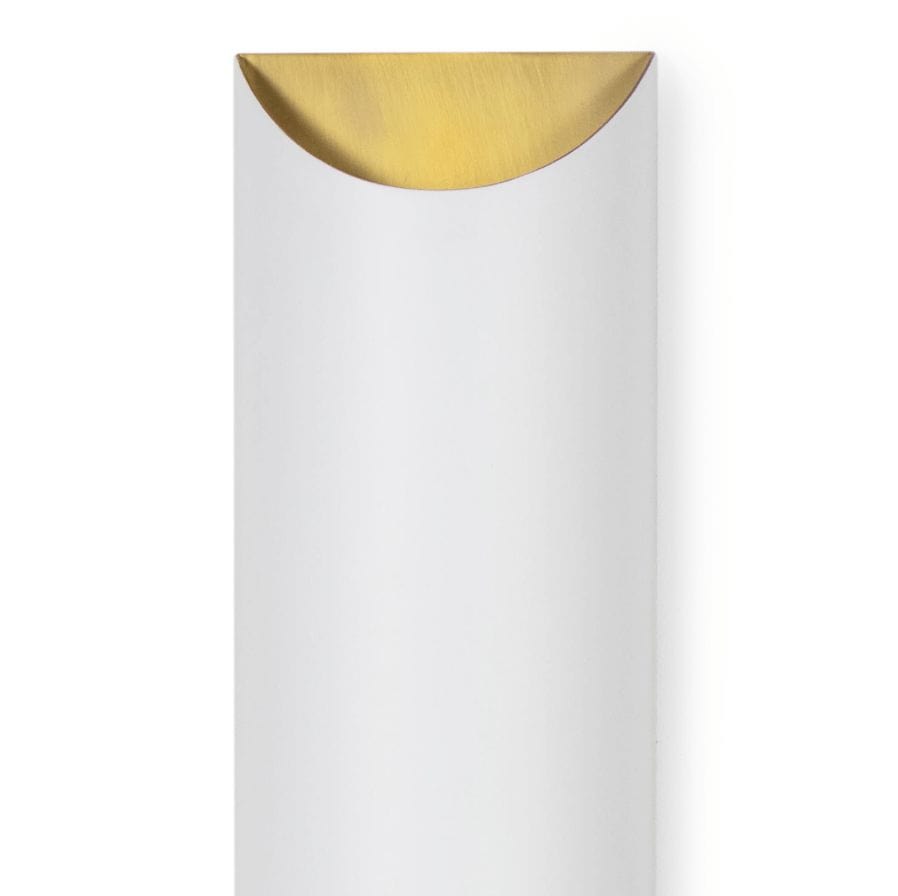 Meyer Metal Sconce in White & Brass