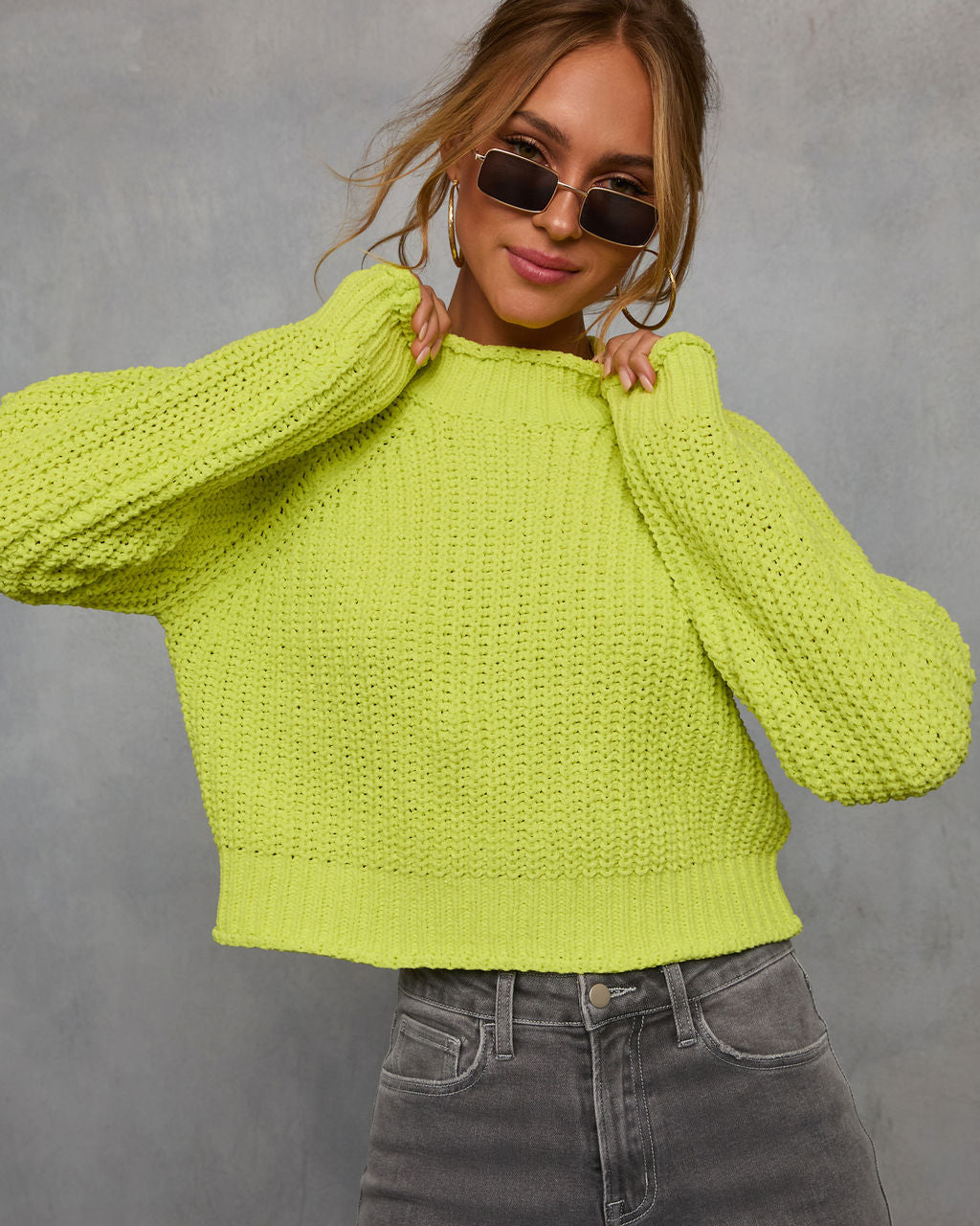 Pure Joy Mockneck Knit Sweater