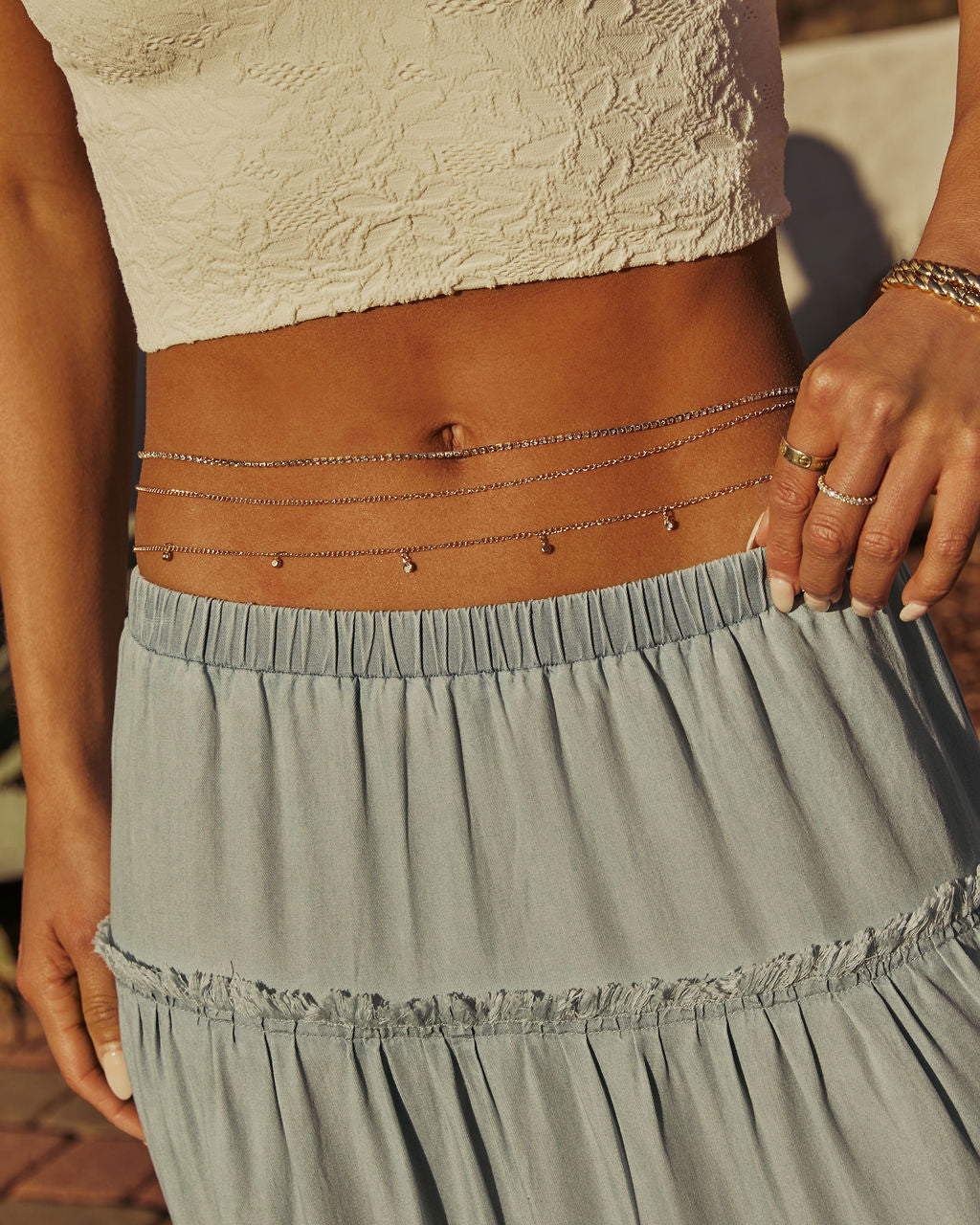 Lucky Day Layered Belly Chain