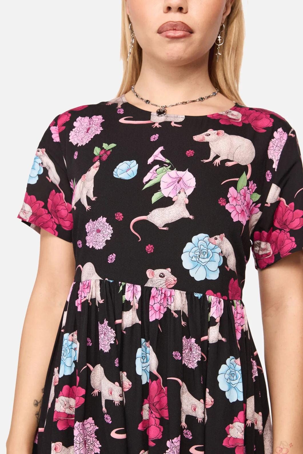 Rat-A-Tat Print Dress