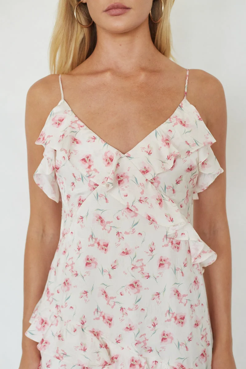 Poppy Floral Ruffle Maxi Dress