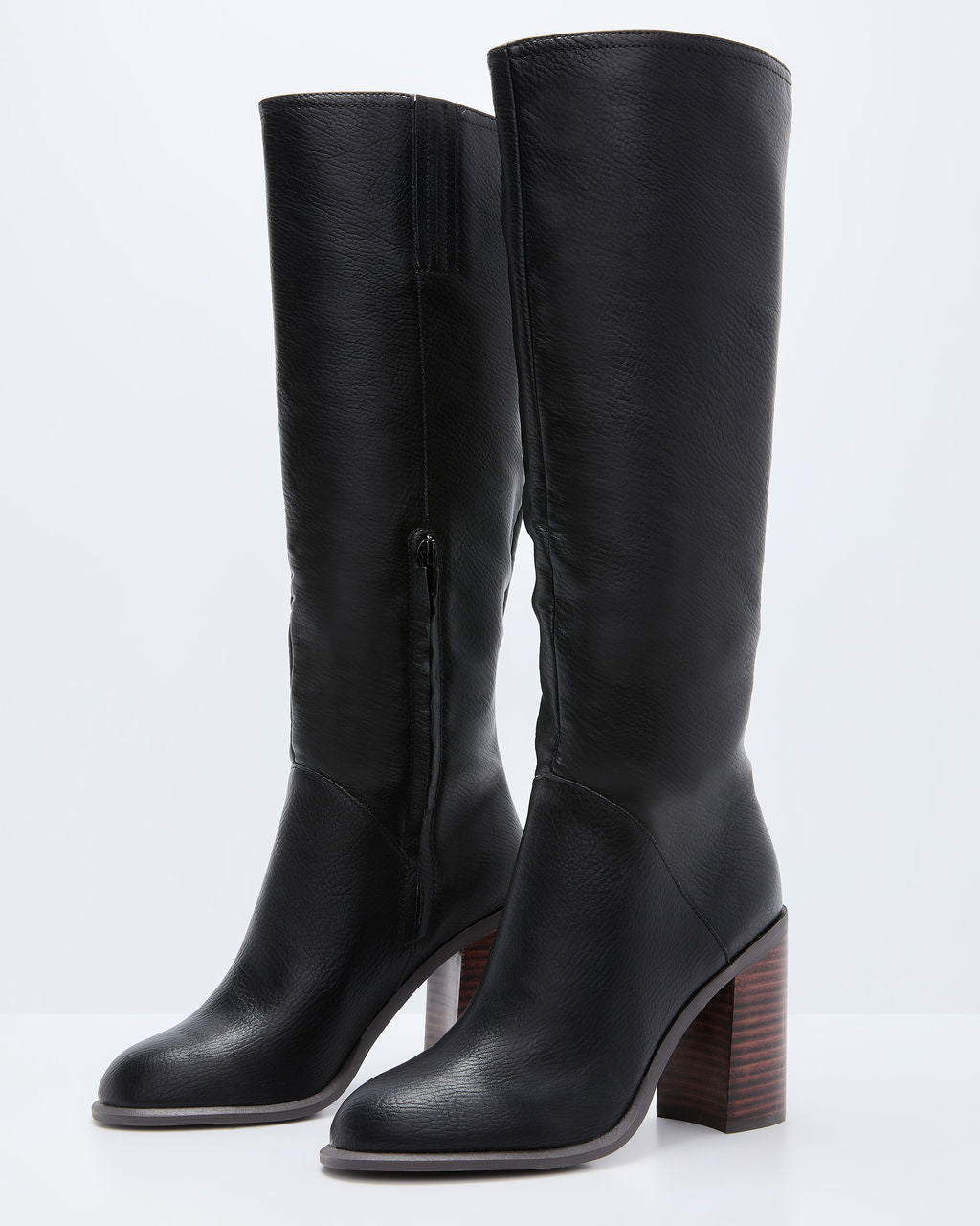 Always Here Block Heel Knee High Boots