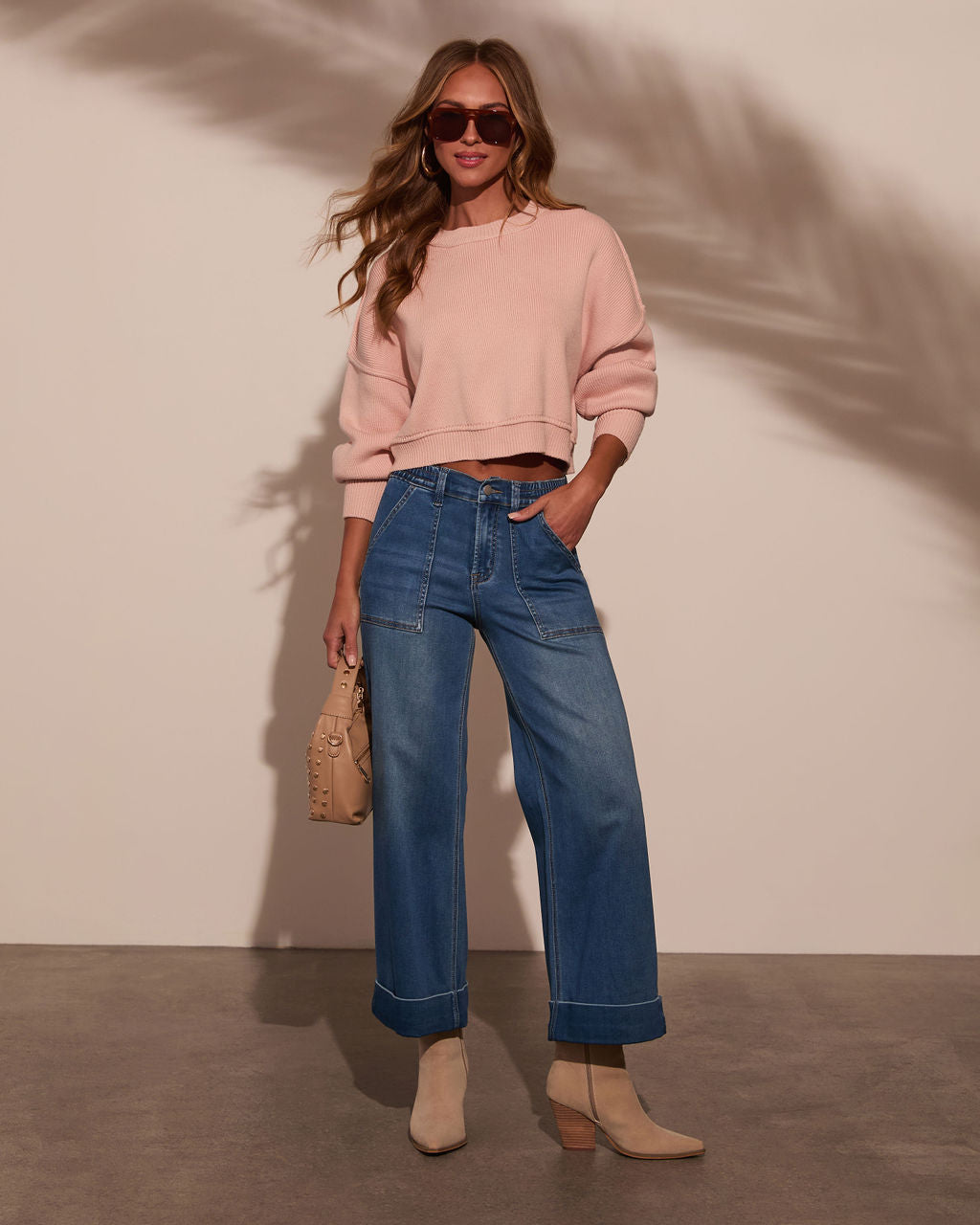 Decklan Super Stretch High Rise Wide Leg Jeans