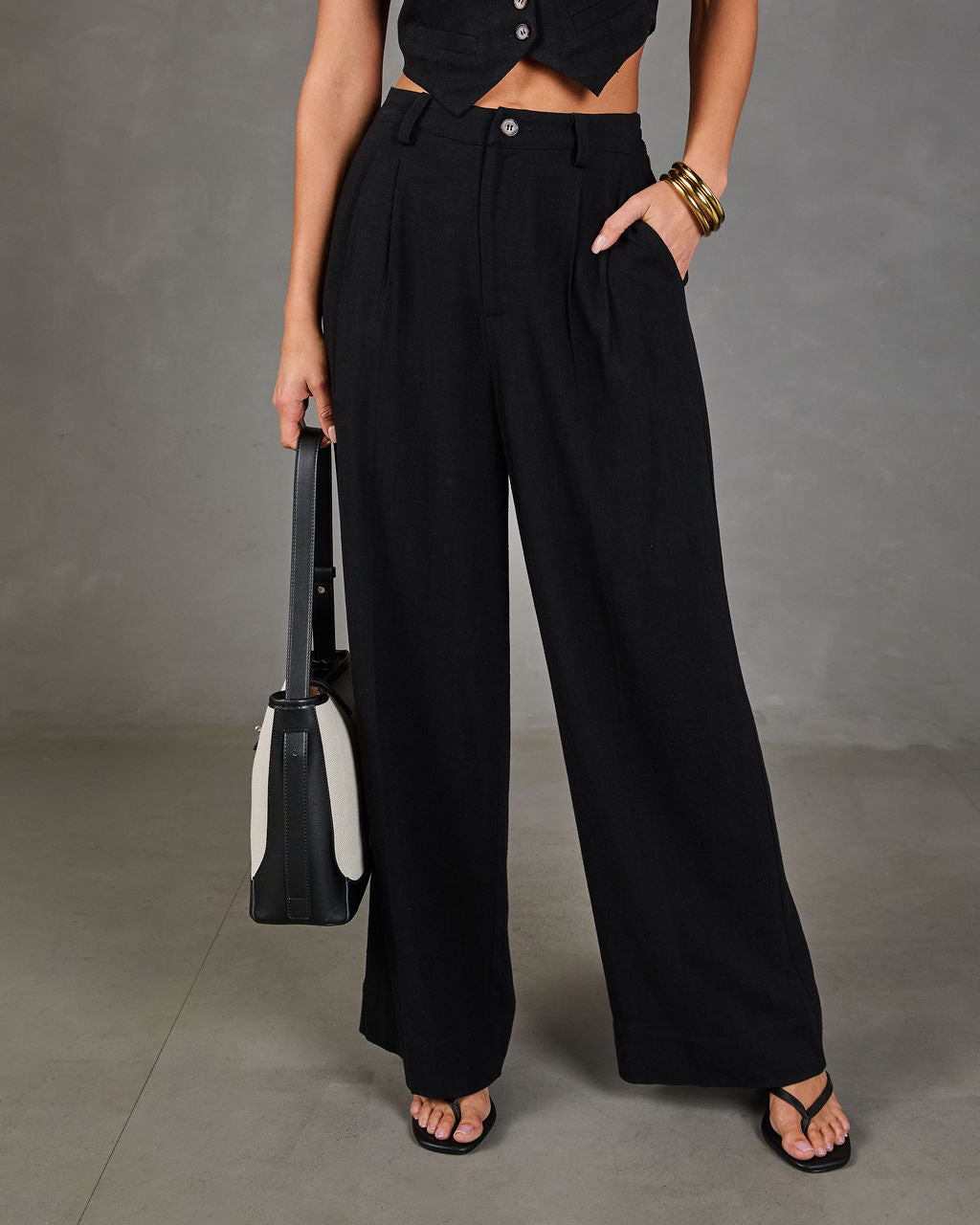 Leva Pocketed Wide Leg Pants