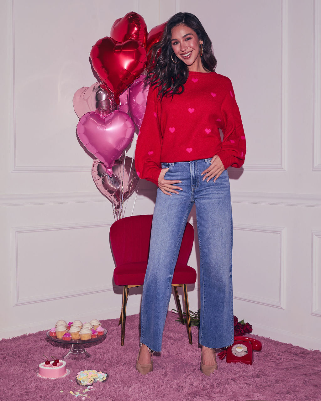 Normah Embroidered Heart Sweater