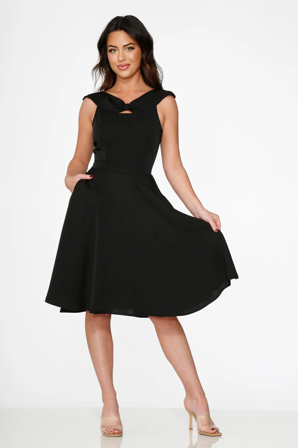 Black Occasional Swing Dress