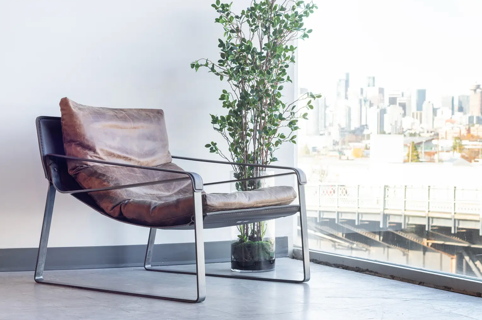 Connor Brown Leather Club Chair