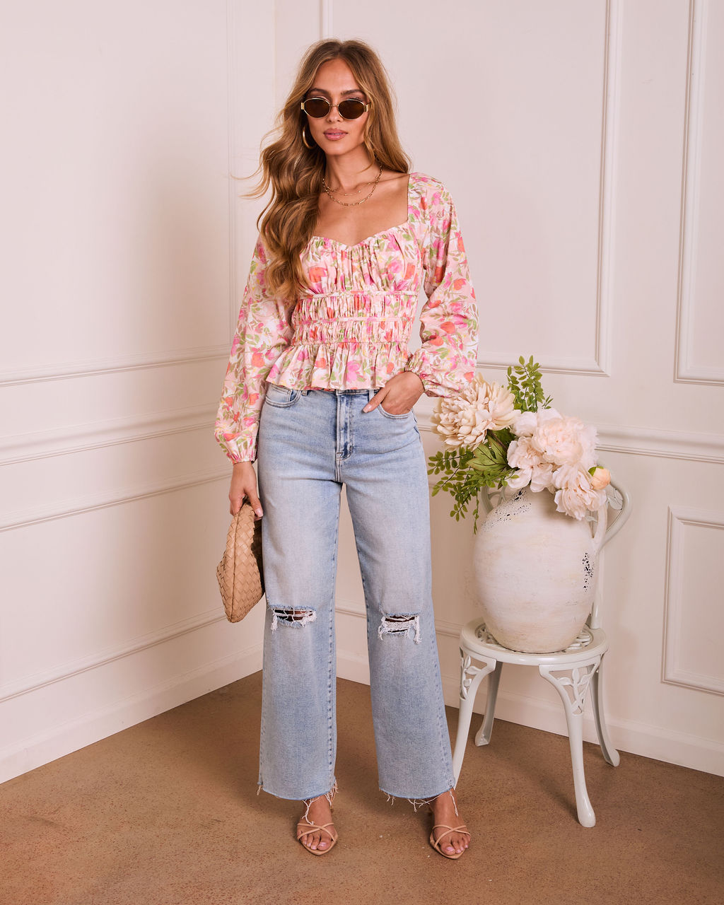 Romily Floral Peplum Top